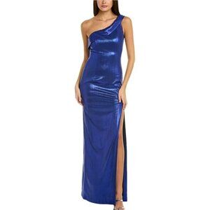 Black Halo Dolan Gown Women's Blue Metallic Gown in Size 8